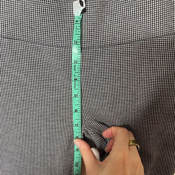 Loft Black White Gray Houndstooth Ankle Button Skinny Stretch Pant Jeggings XXS - Picture 8 of 11